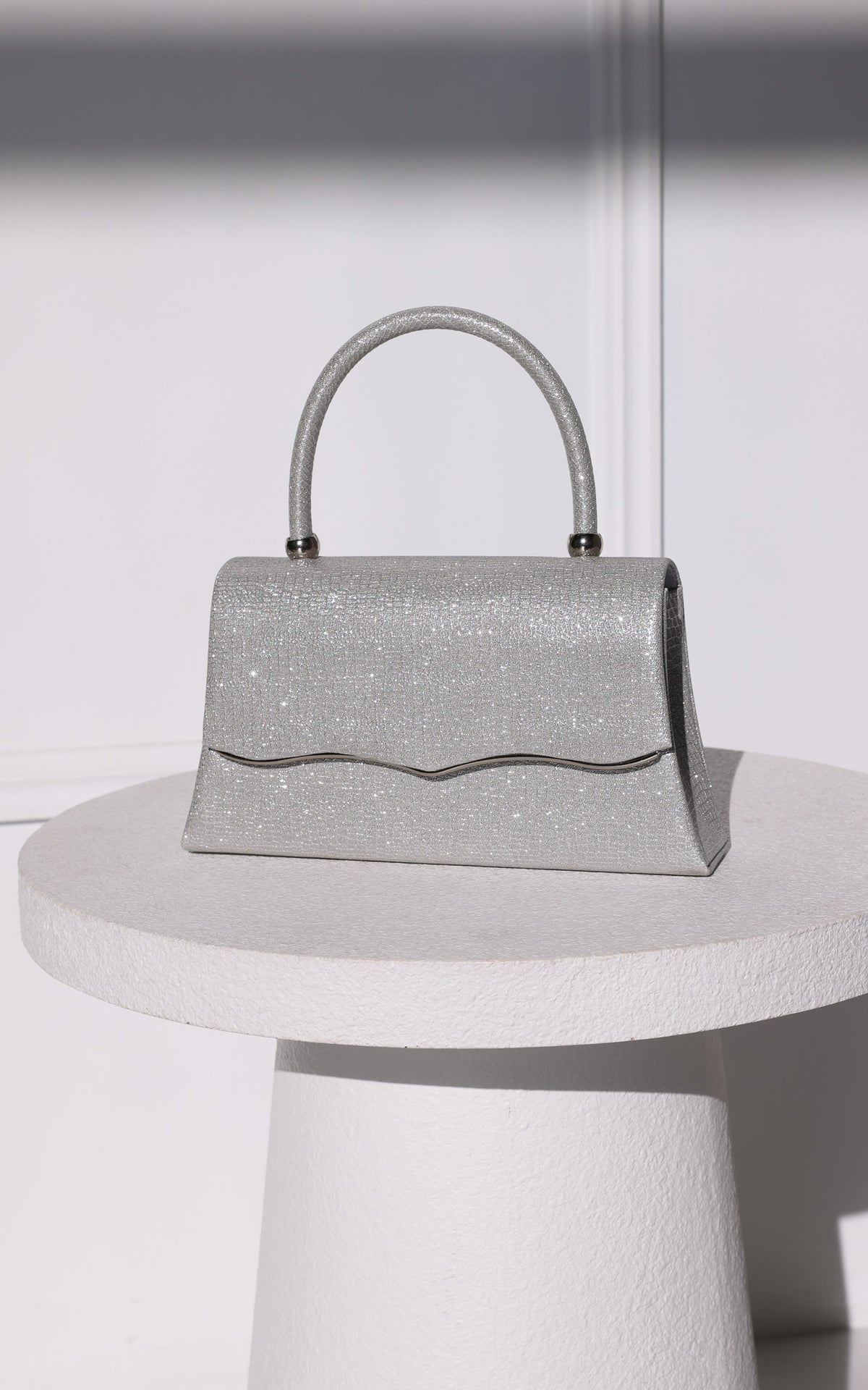 Jalisa Texture Bag - Silver Metallic