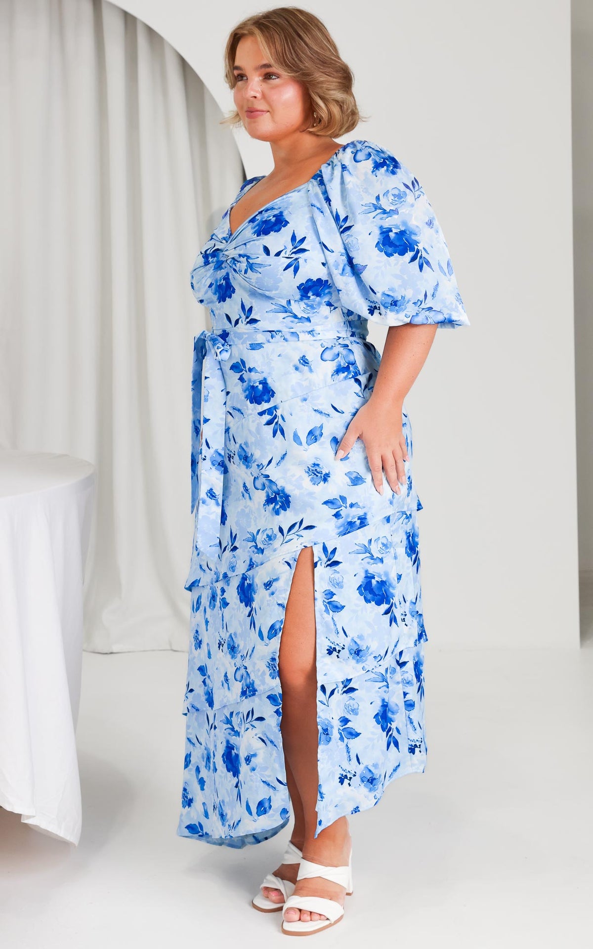 Janice Maxi Dress - Blue Floral
