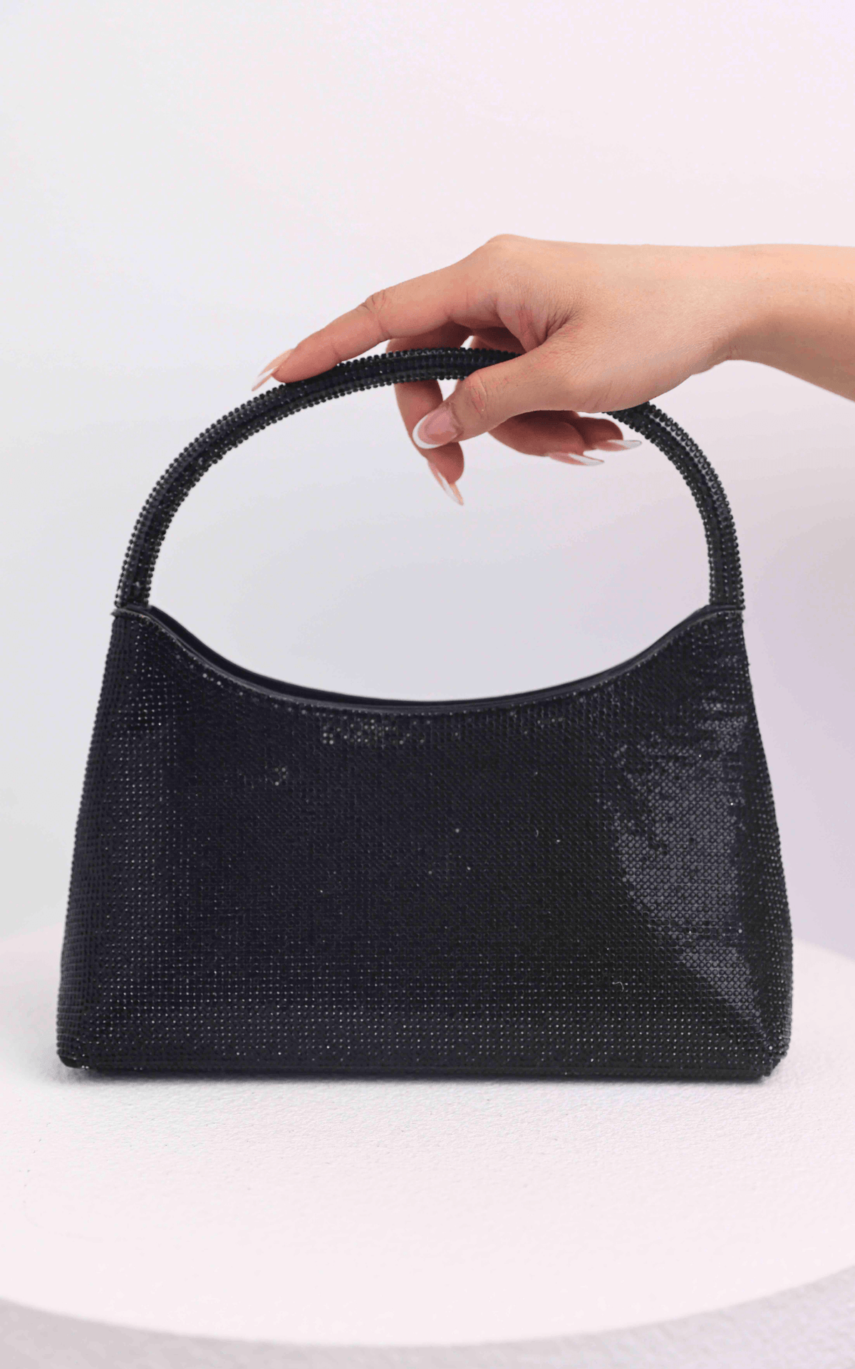 Jayda Rhinestone Bag - Black