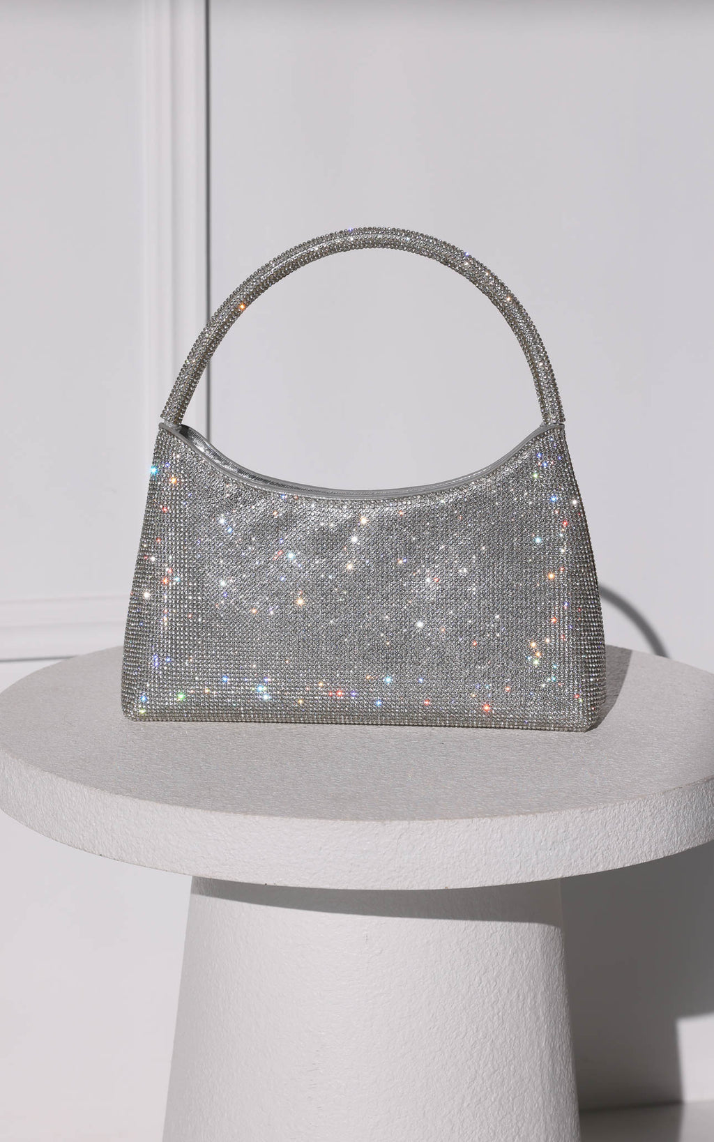 Jayda Rhinestone Bag - Silver