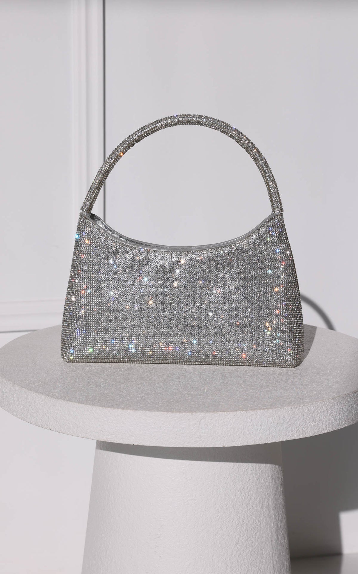 Jayda Rhinestone Bag - Silver