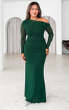 Suzette Mesh Maxi Dress - Forest Green