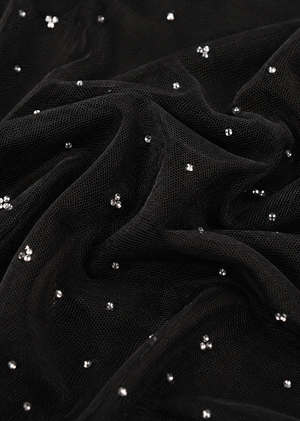 Lennyn Embellished Mesh Maxi Skirt - Black