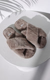 Walk To You Cross Slippers - Grey Taupe