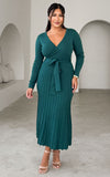 Jules Knit Midi Dress - Teal