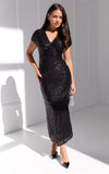 Jacqueline Sequin Maxi Dress - Black