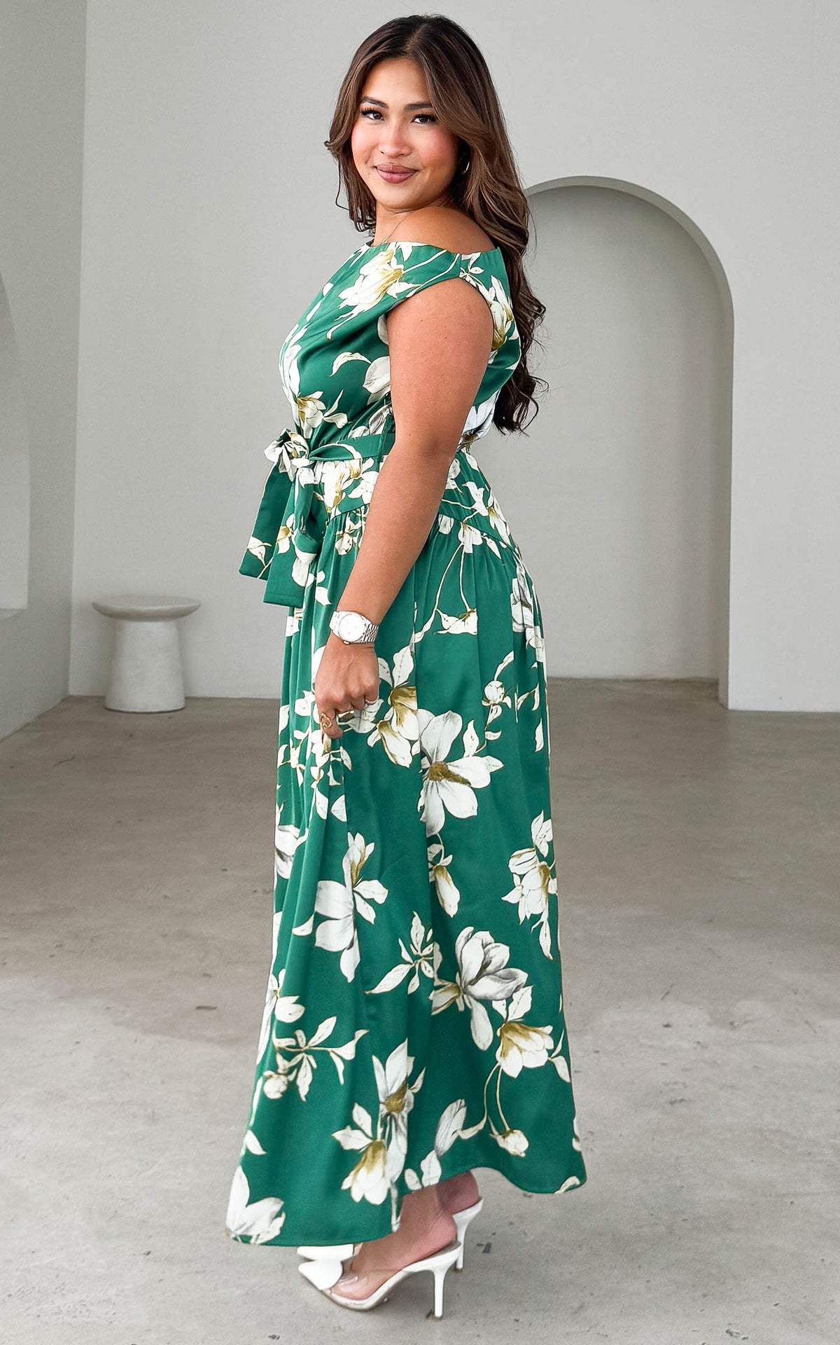 Kassidy Maxi Dress - Green Floral