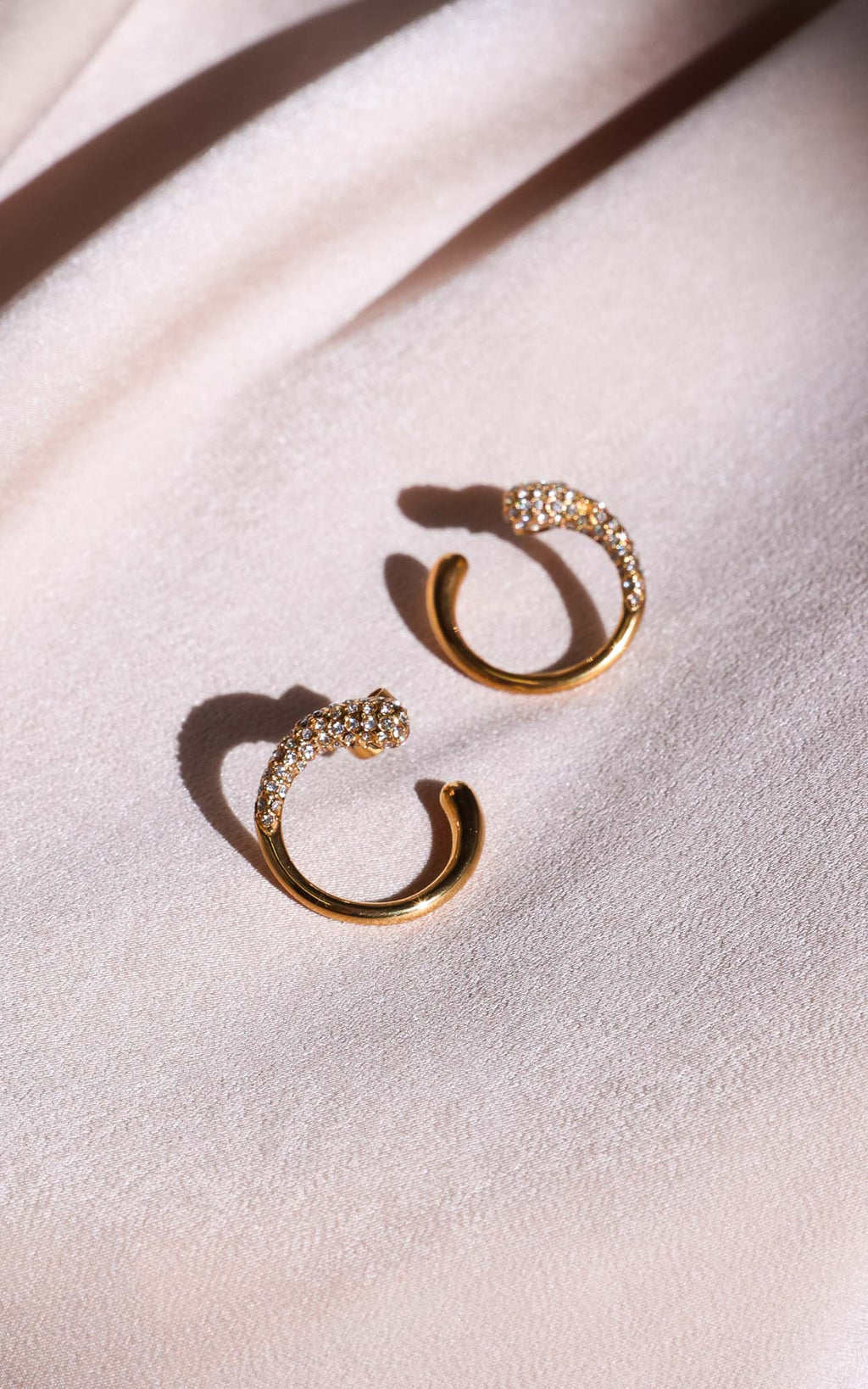 Kirry Stud Earrings - Gold C Diamante
