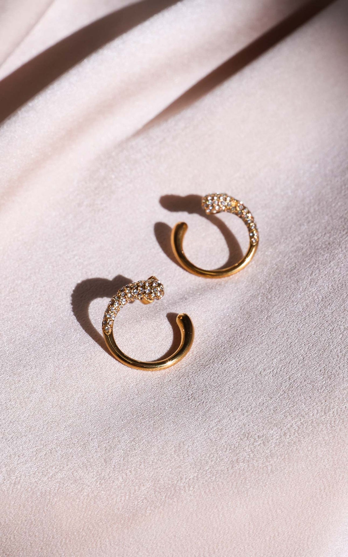 Kirry Stud Earrings - Gold C Diamante