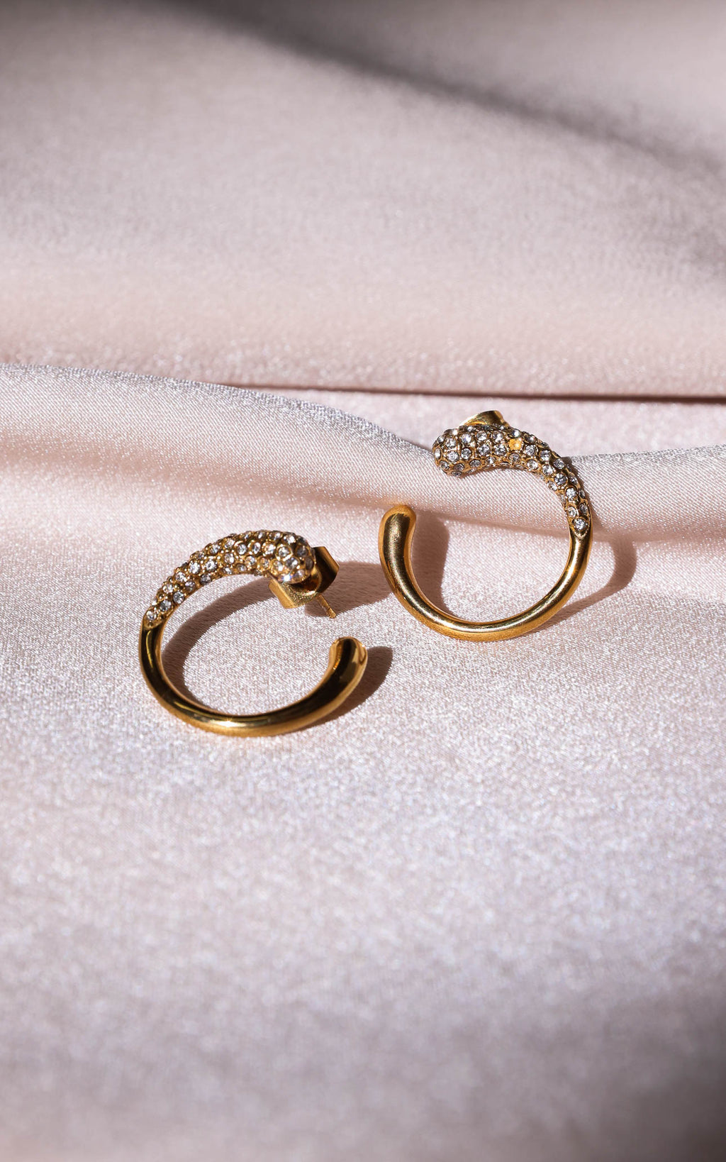 Kirry Stud Earrings - Gold C Diamante