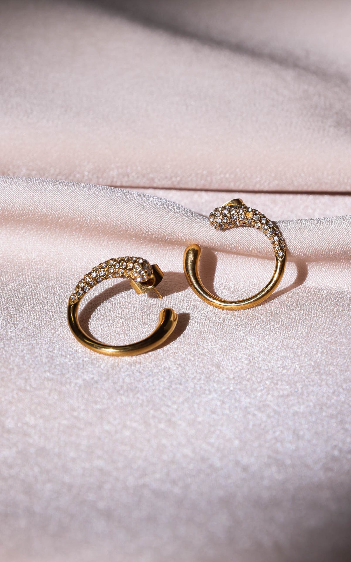 Kirry Stud Earrings - Gold C Diamante
