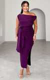 Kompre Midi Dress - Purple Metallic