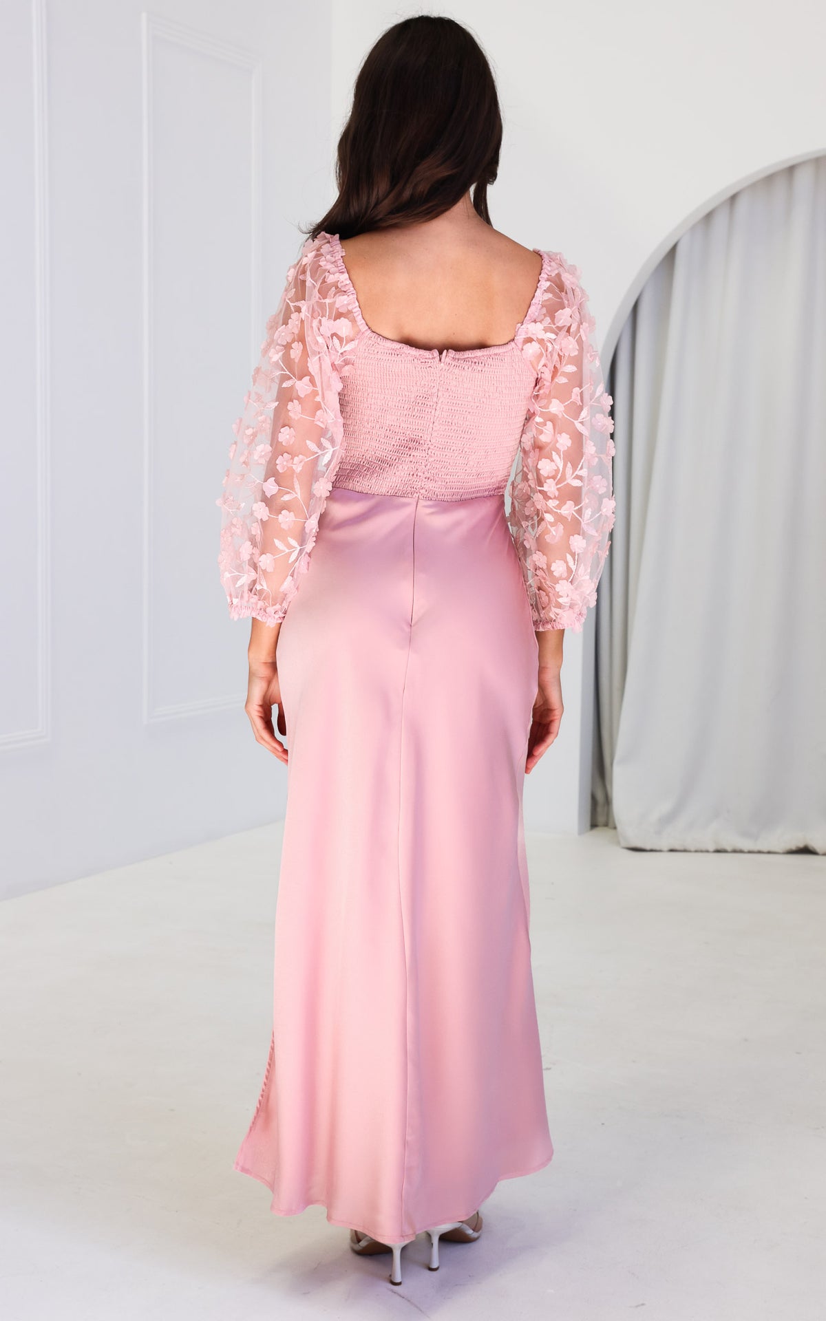 Leana Maxi Dress - Dusty Pink