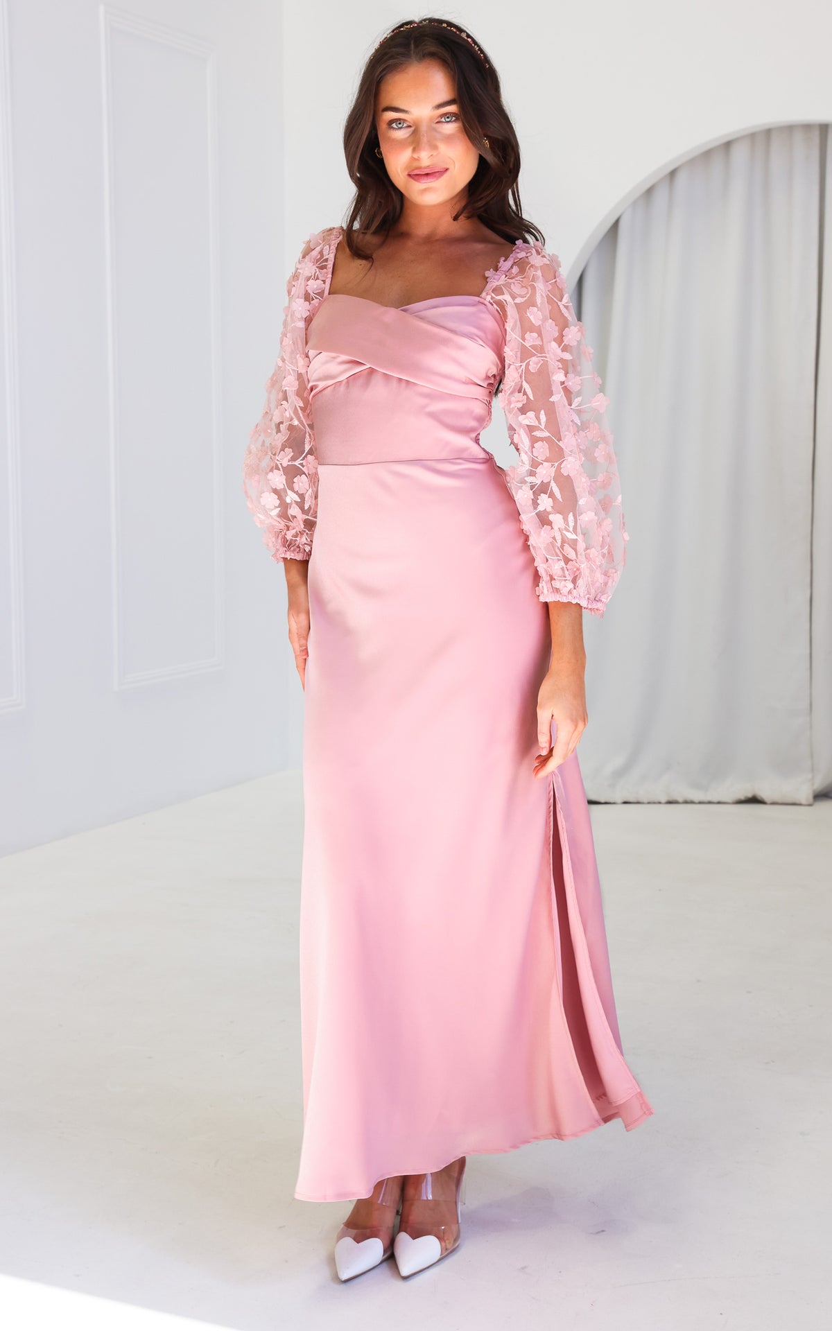 Leana Maxi Dress - Dusty Pink