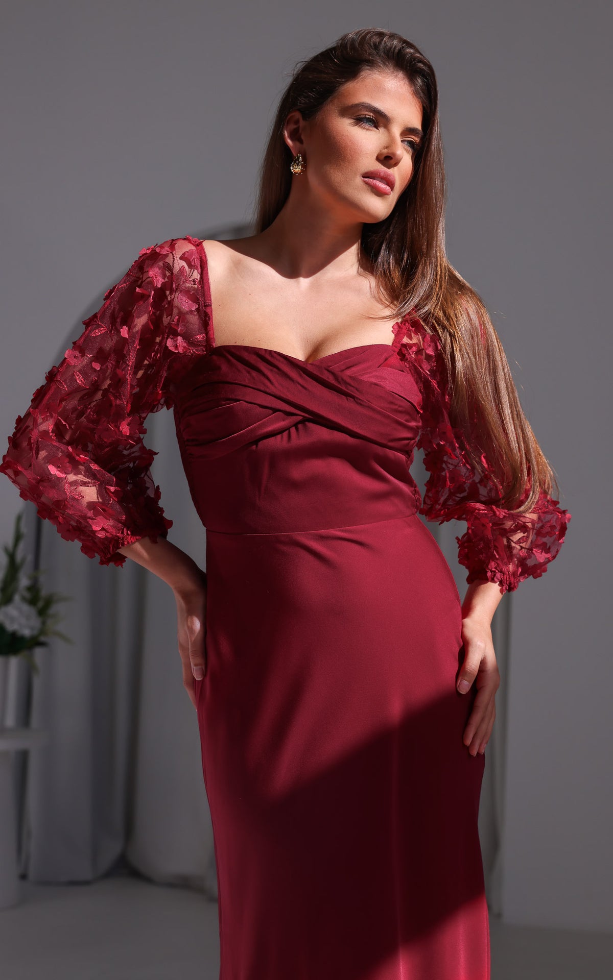 Leana Maxi Dress - Wine