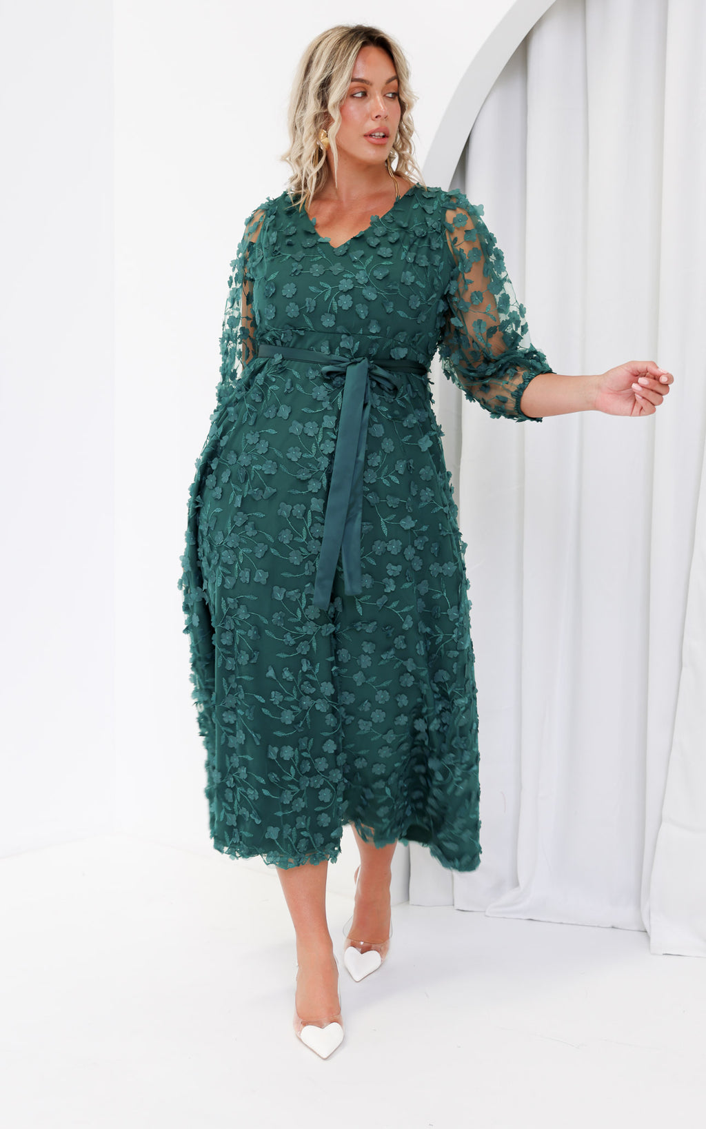 Leonie Maxi Dress - Dark Teal Green