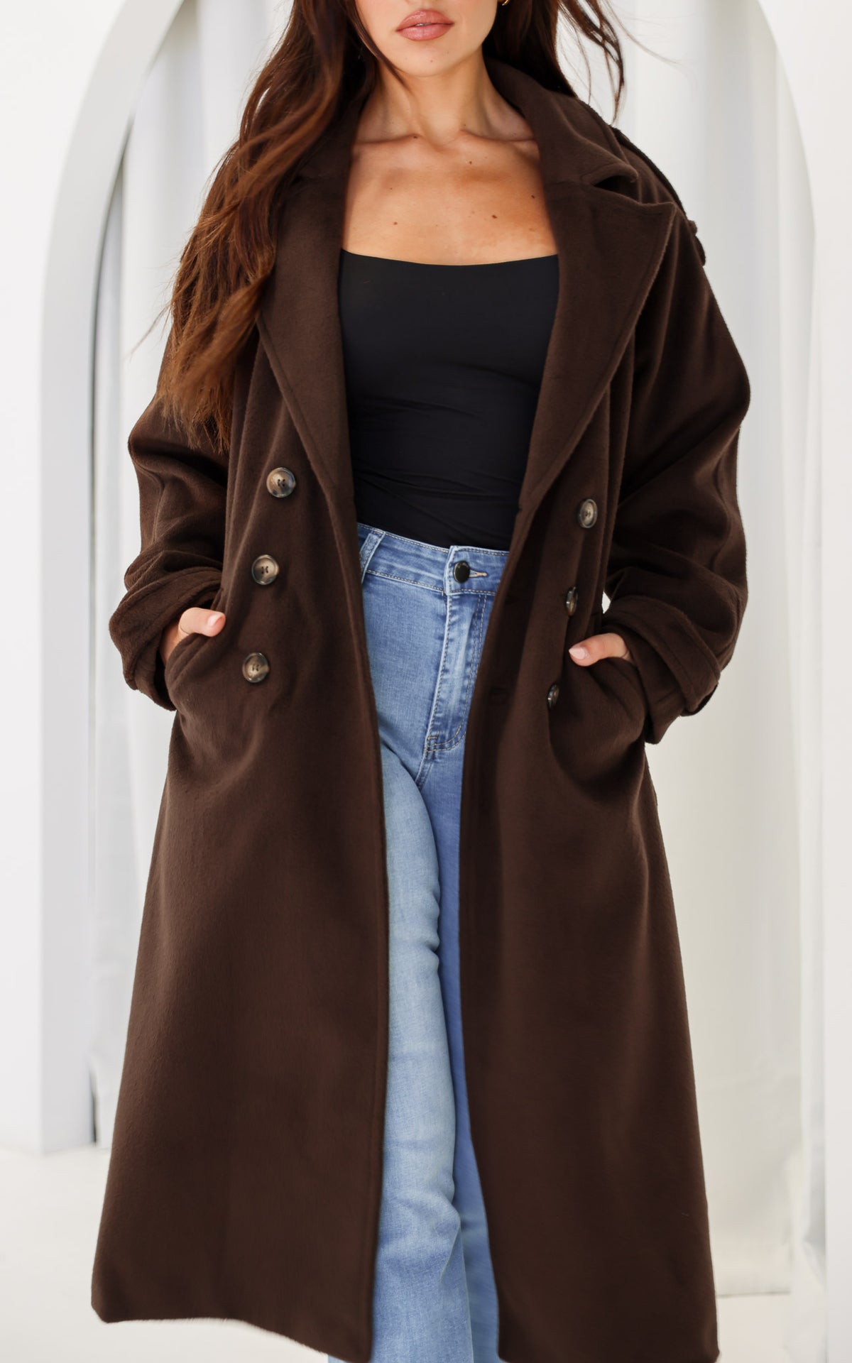 London Trench Coat - Dark Chocolate Brown
