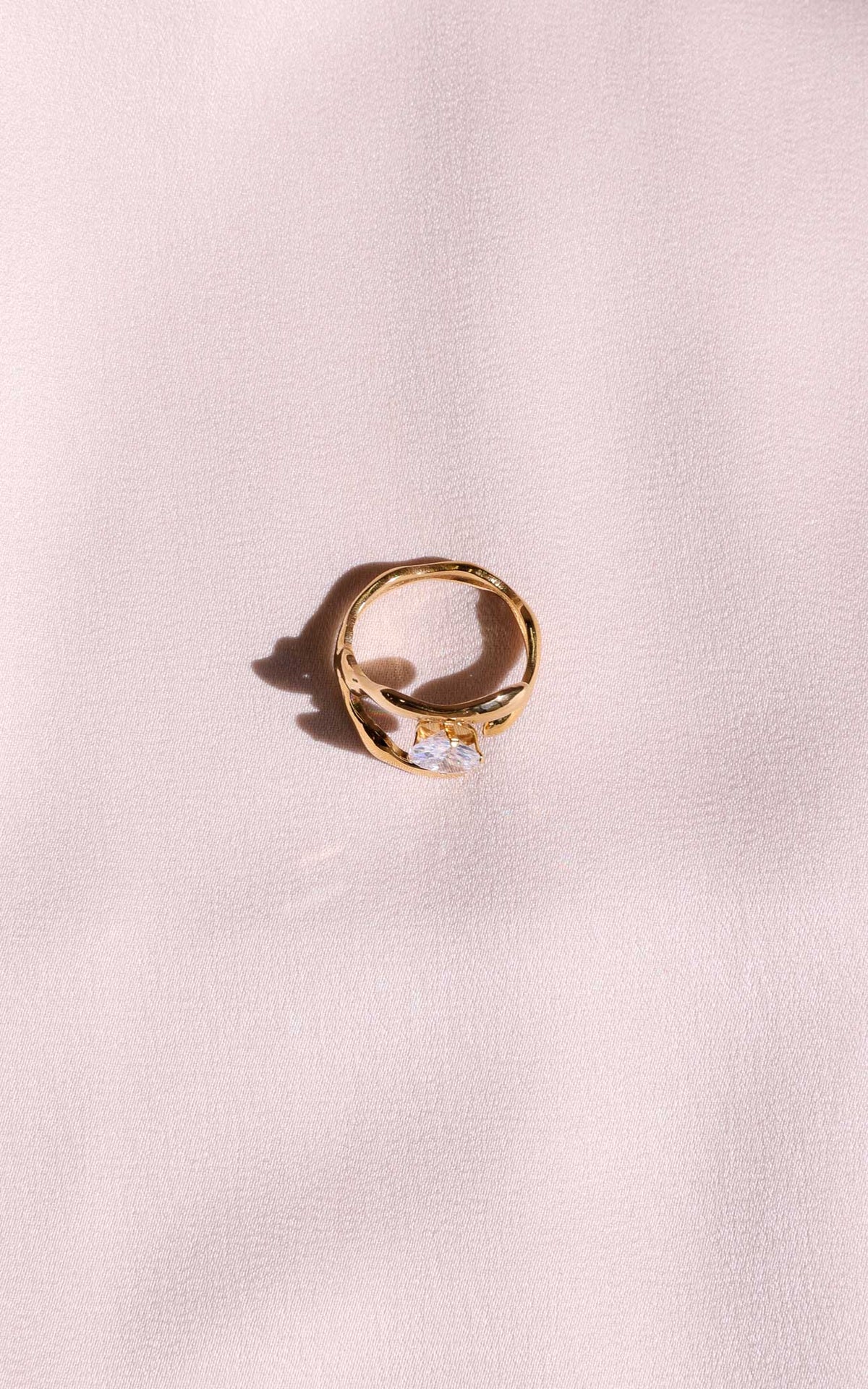 Loxley Ring - Gold Oval Stone Abstract
