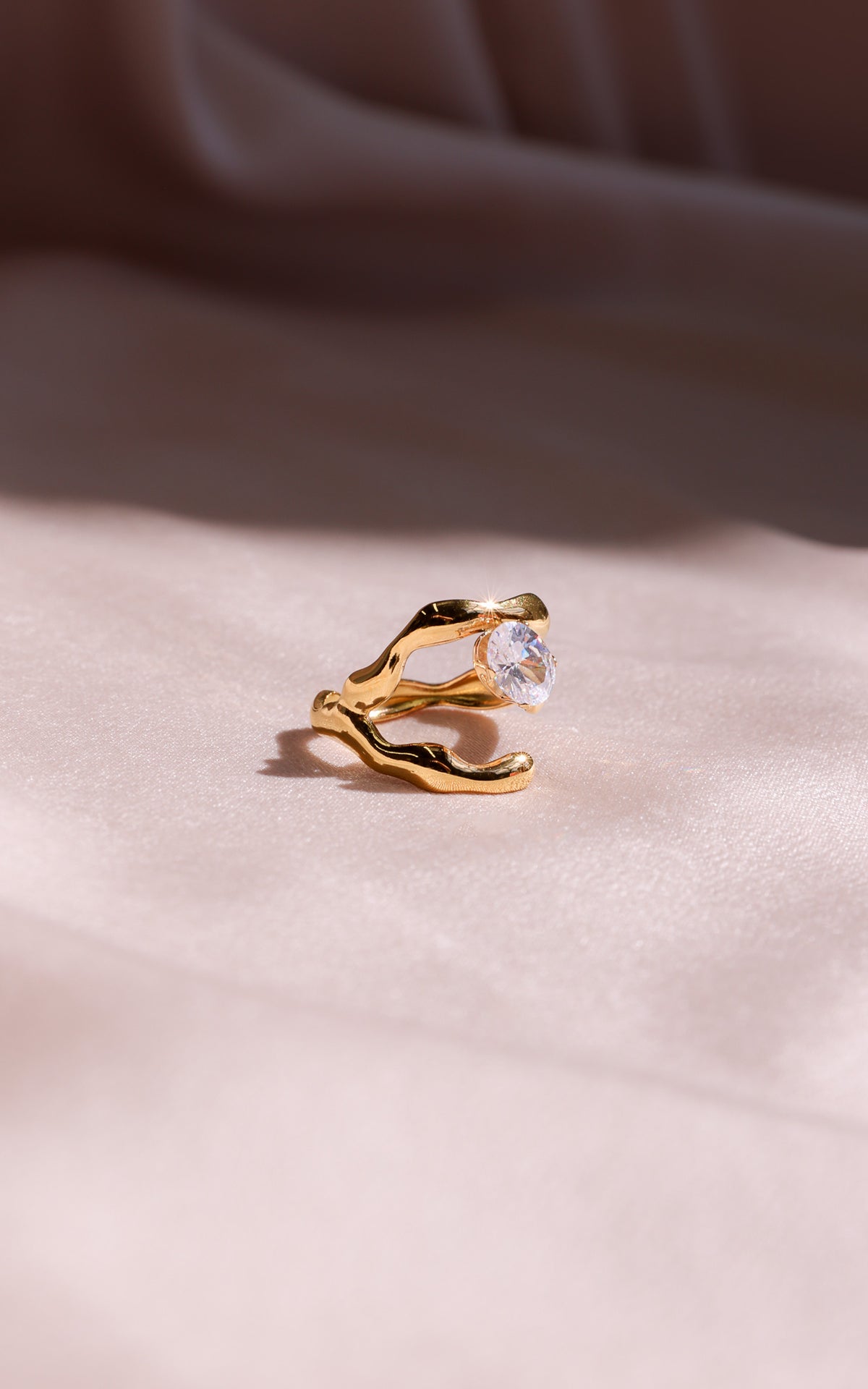 Loxley Ring - Gold Oval Stone Abstract