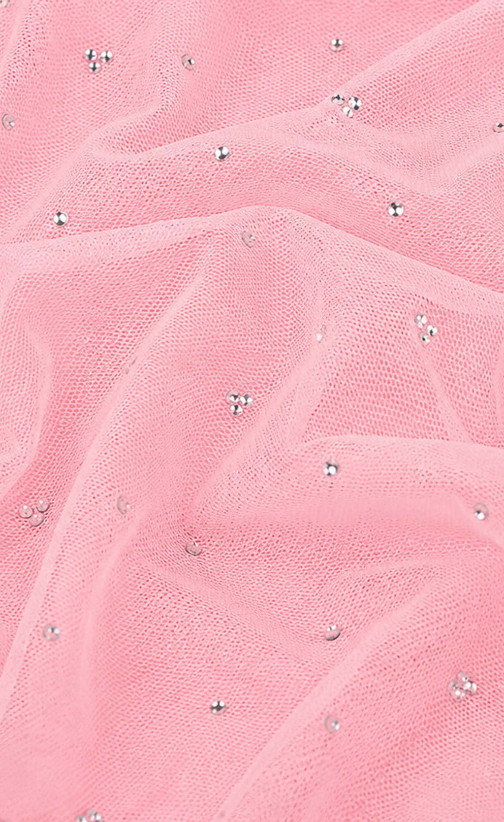 Lennyn Embellished Mesh Maxi Skirt - Pink