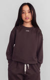 Luca Kids Crew Neck Jumper - Chocolate Brown