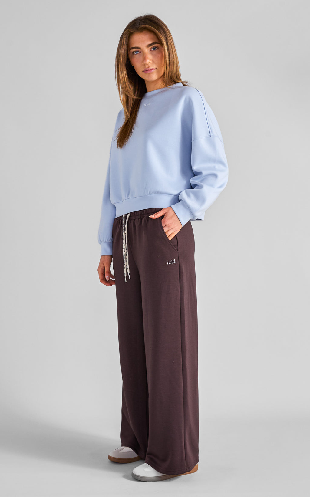 Luther Unisex Wide Leg Trackpants - Chocolate Brown