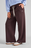 Luther Unisex Wide Leg Trackpants - Chocolate Brown