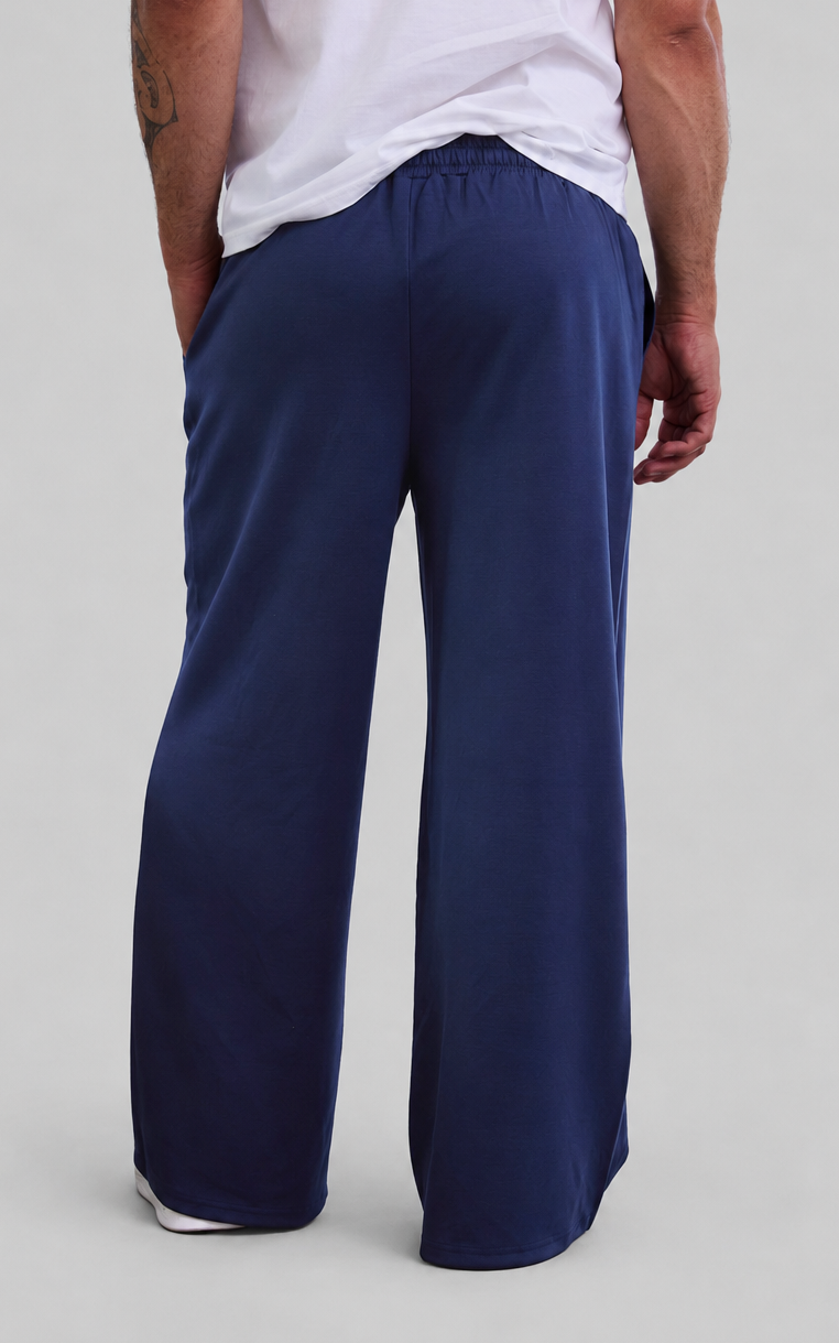 Luther Unisex Wide Leg Trackpants - Navy