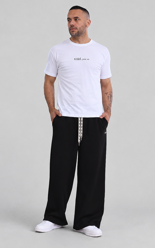 Luther Unisex Wide Leg Trackpants - Black