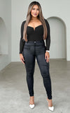 Madison Mesh Bodysuit - Black