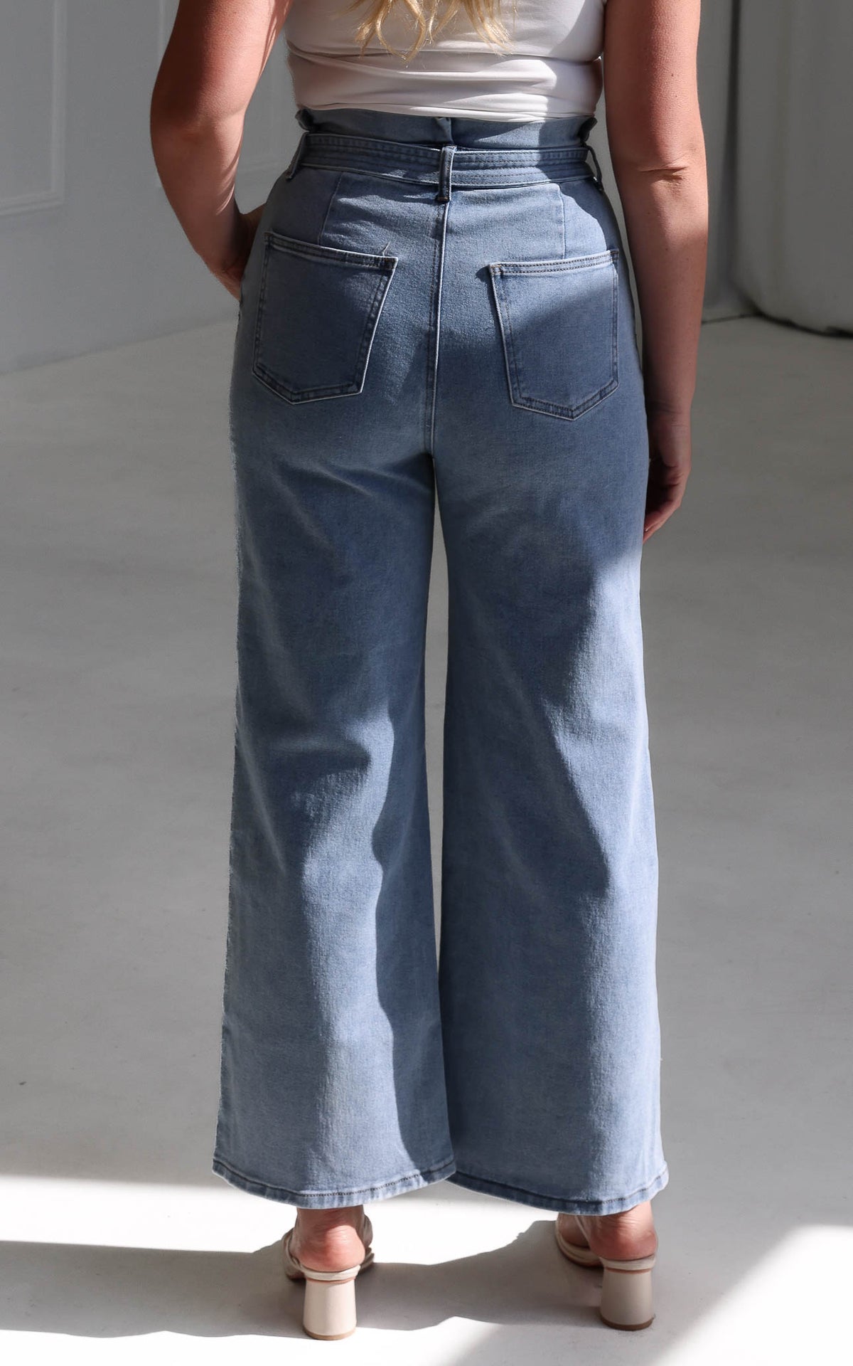 Maribell Wide Leg Jeans - Light Blue