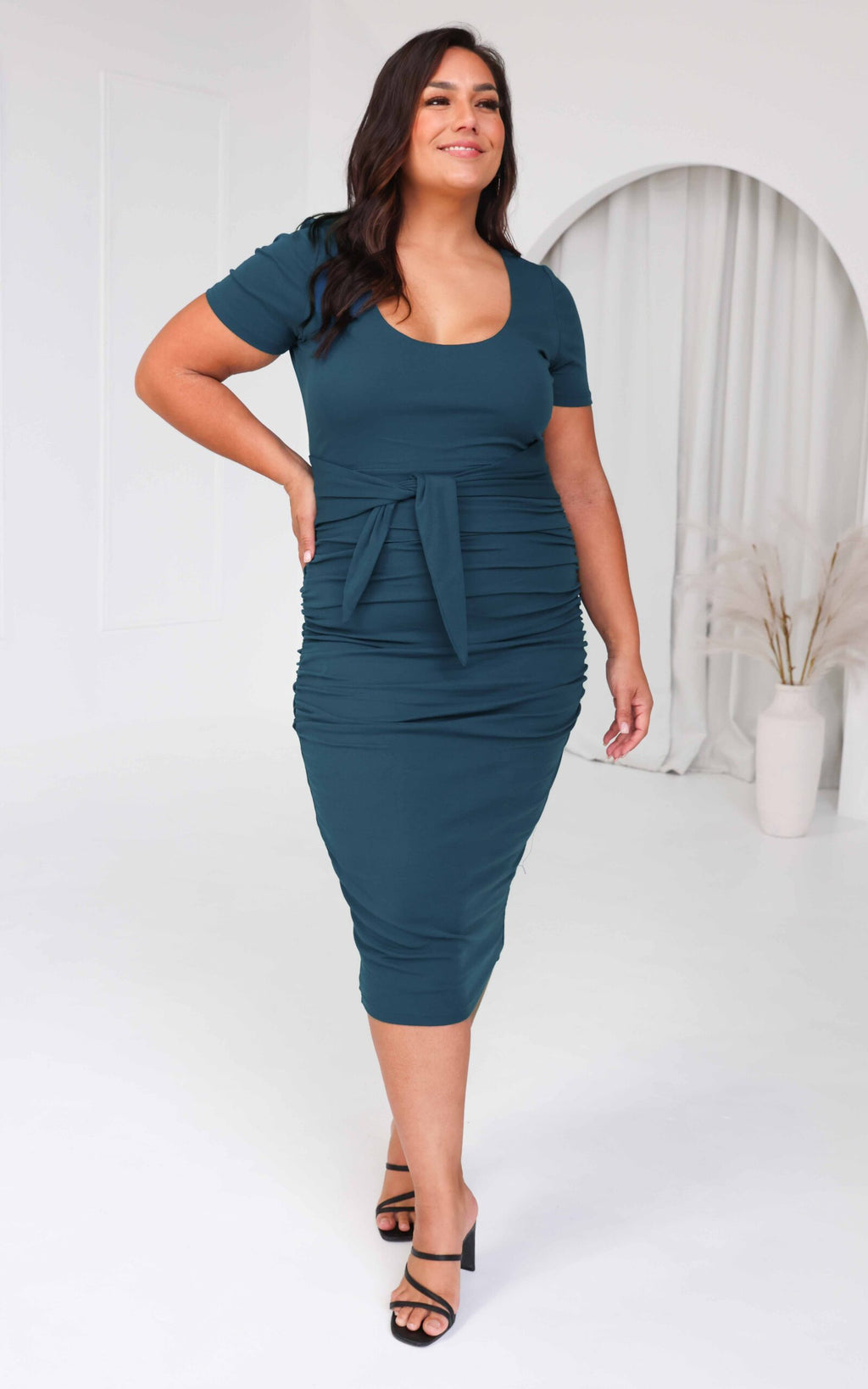 Mercedes Midi Dress - Midnight Blue