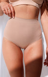 Mora High Waisted Peach Hip Shapewear Briefs - Warm Nude