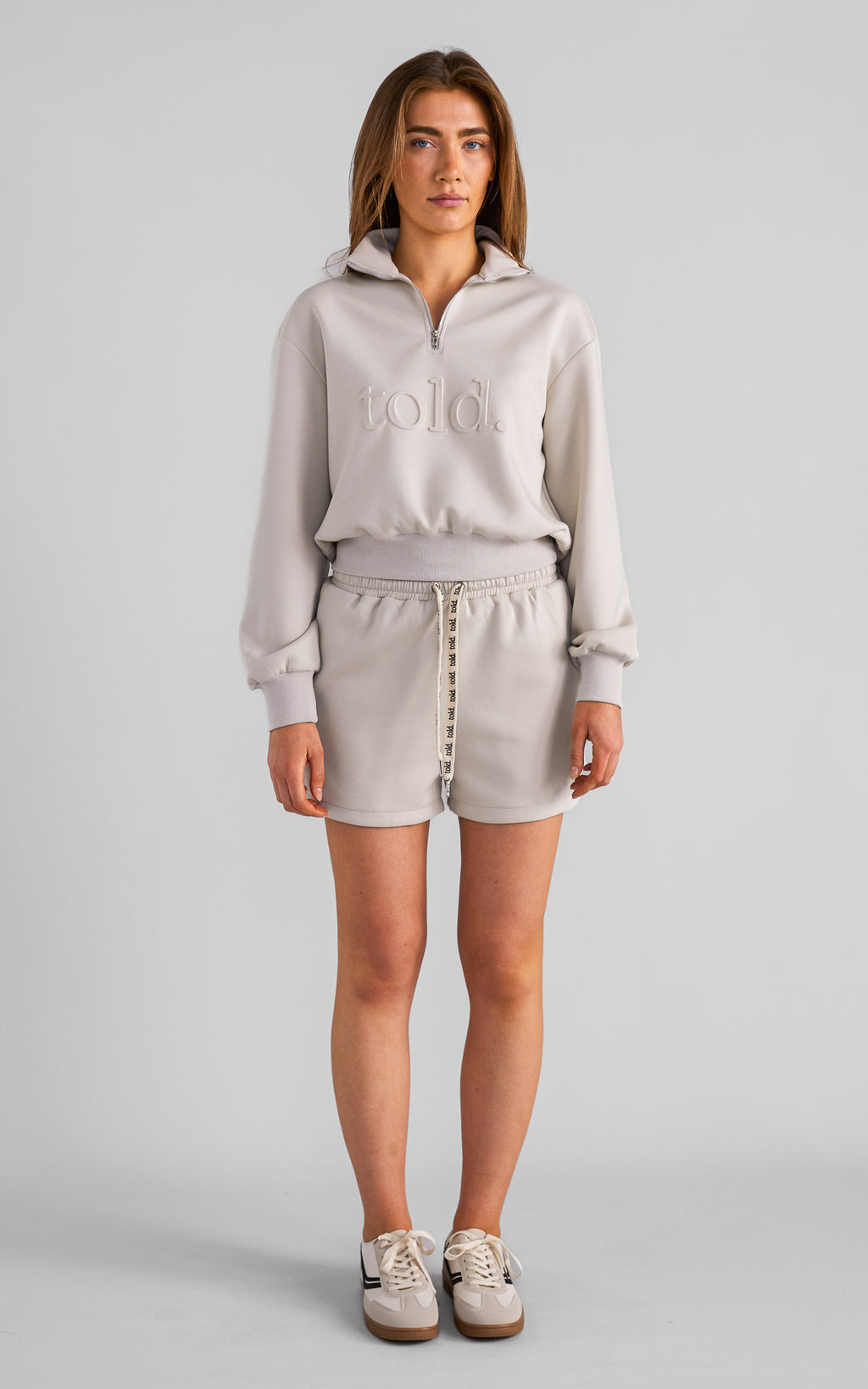 Miku Quarter Zip Jumper - Bone