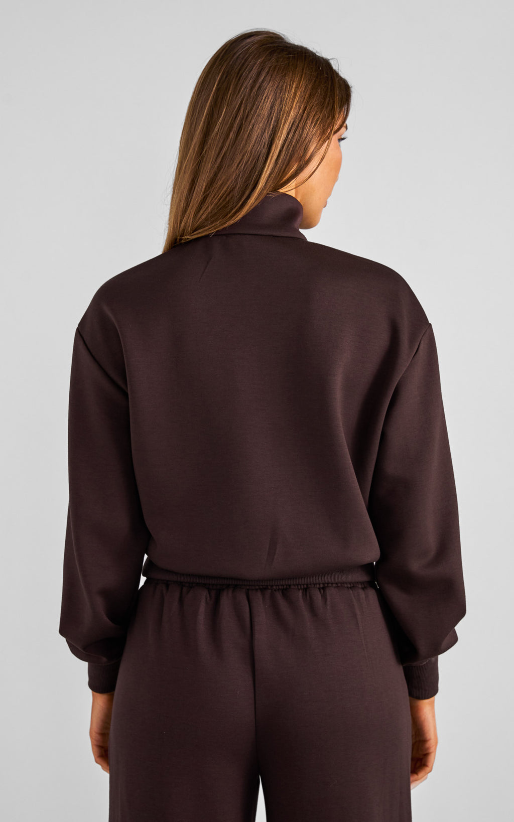 Miku Quarter Zip Jumper - Chocolate Brown
