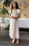 In The Sky Kids Dress - Bone