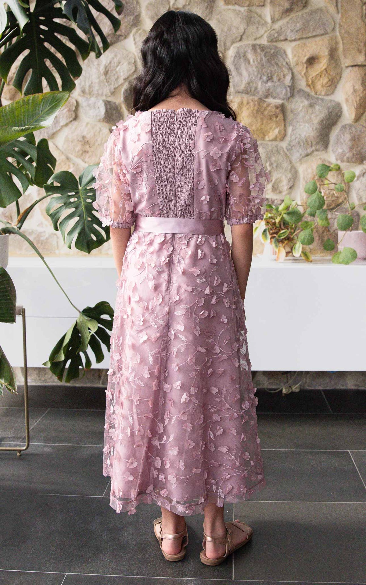 Leonie Kids Dress - Dusty Pink