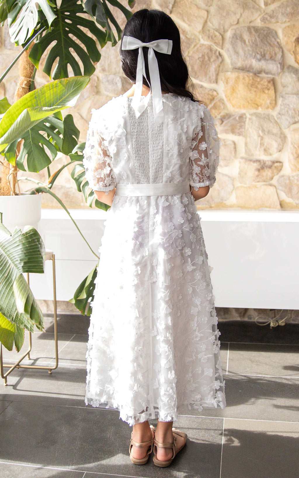Leonie Kids Dress - White