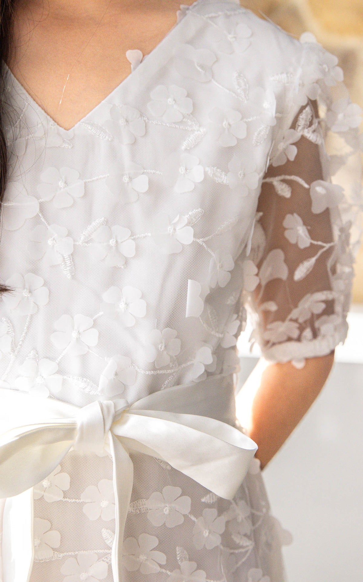 Leonie Kids Dress - White
