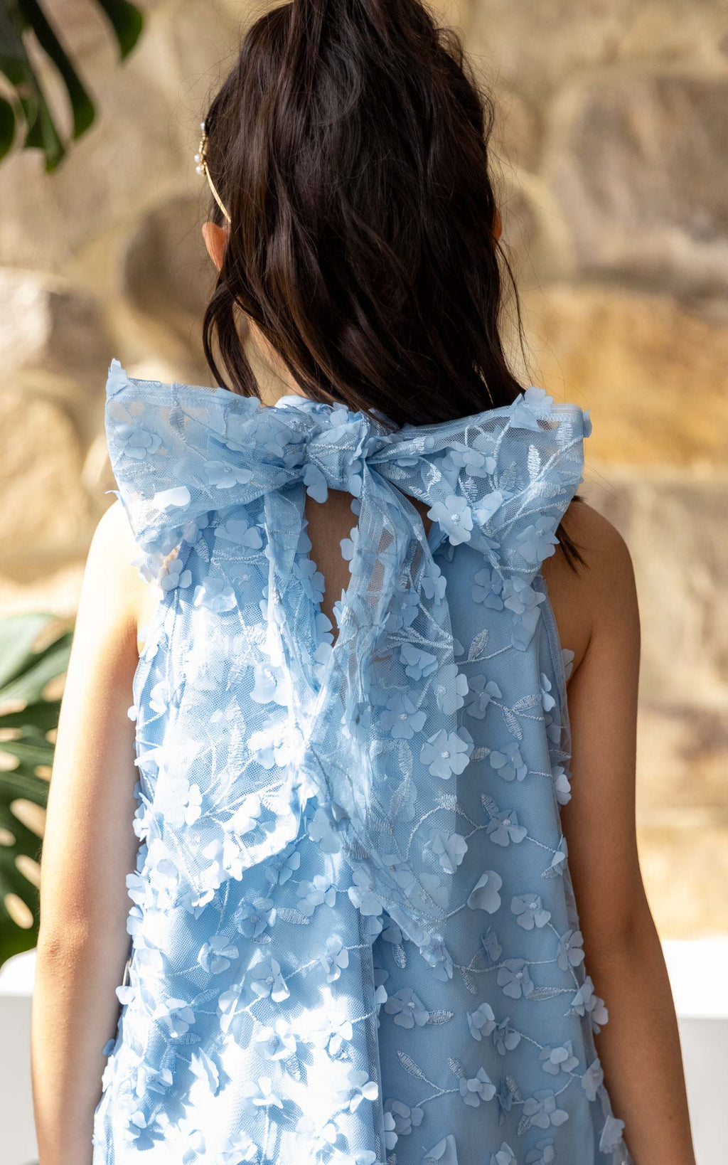 Misty Kids Dress - Dusty Blue