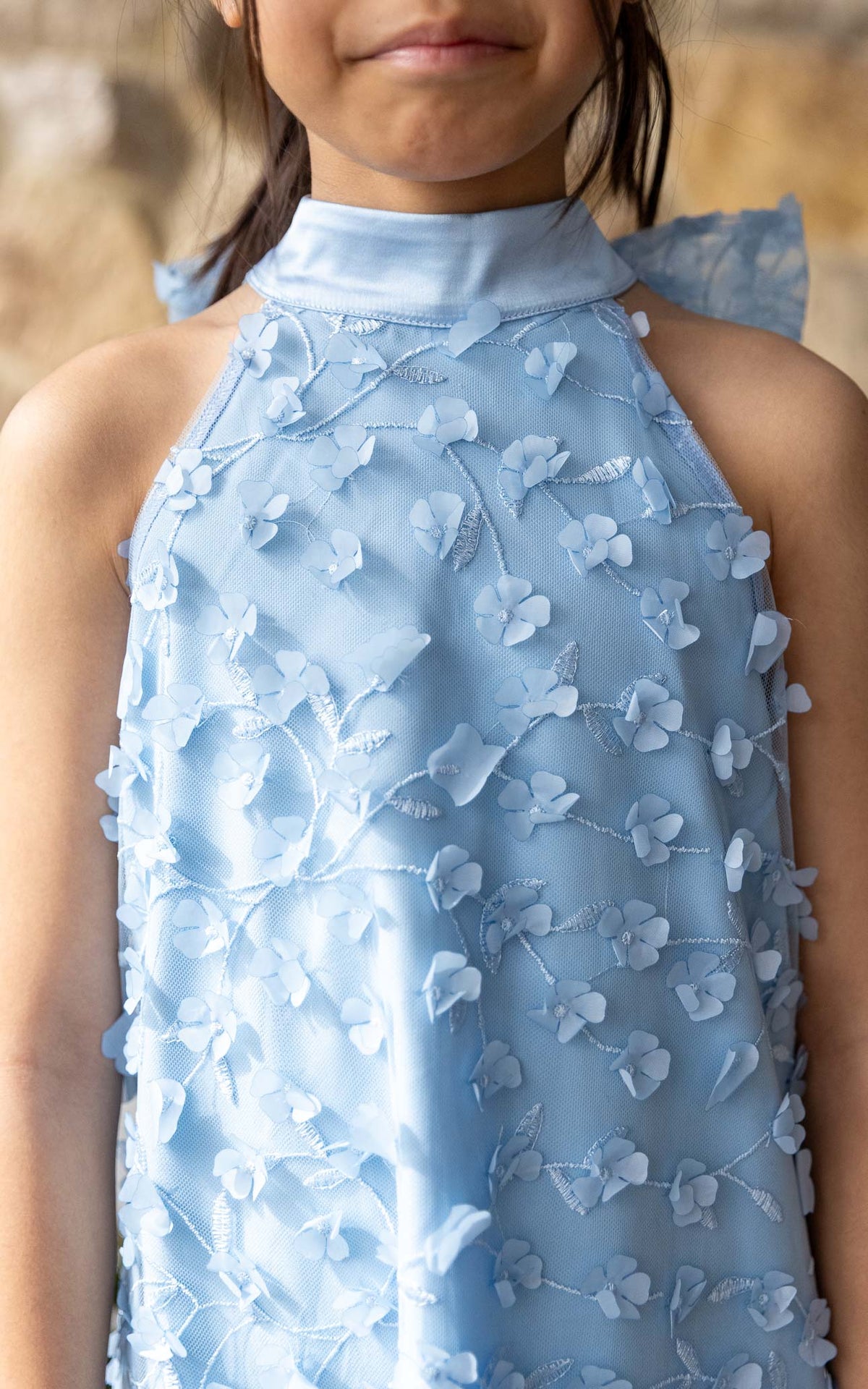 Misty Kids Dress - Dusty Blue