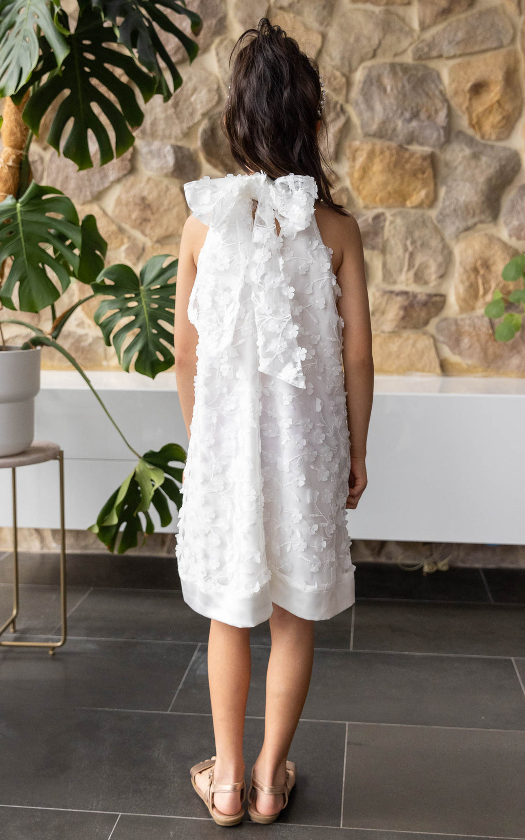 Misty Kids Dress - White