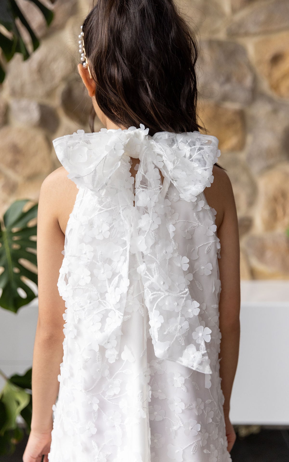 Misty Kids Dress - White