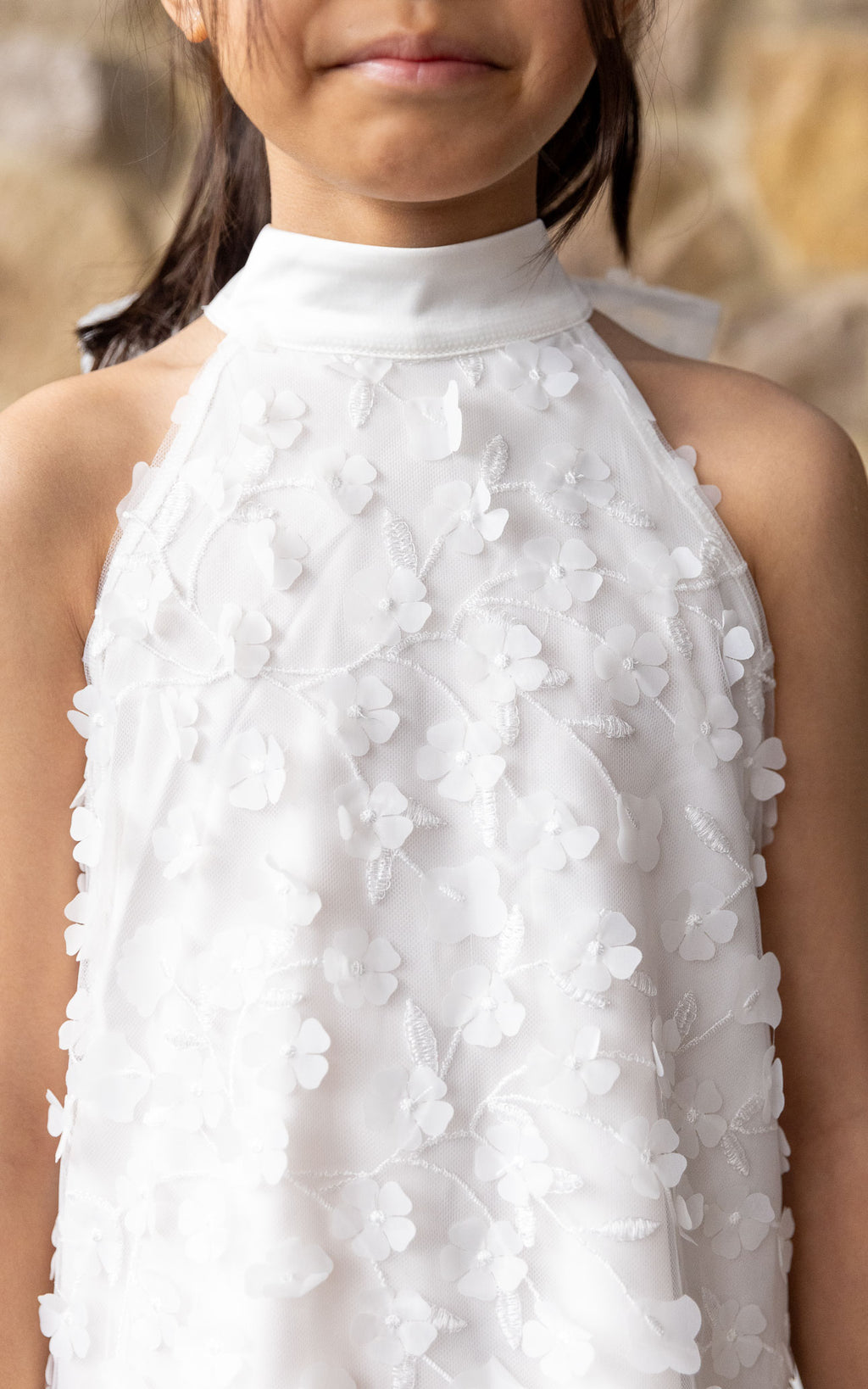 Misty Kids Dress - White
