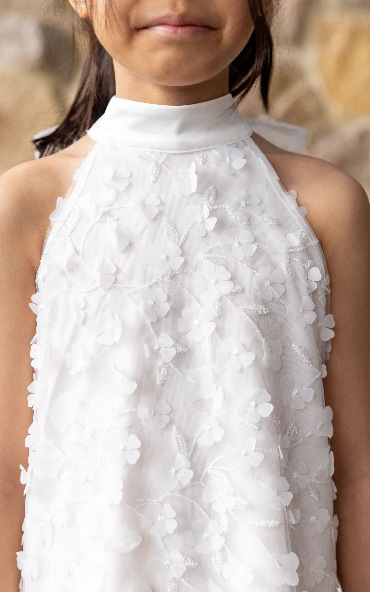 Misty Kids Dress - White
