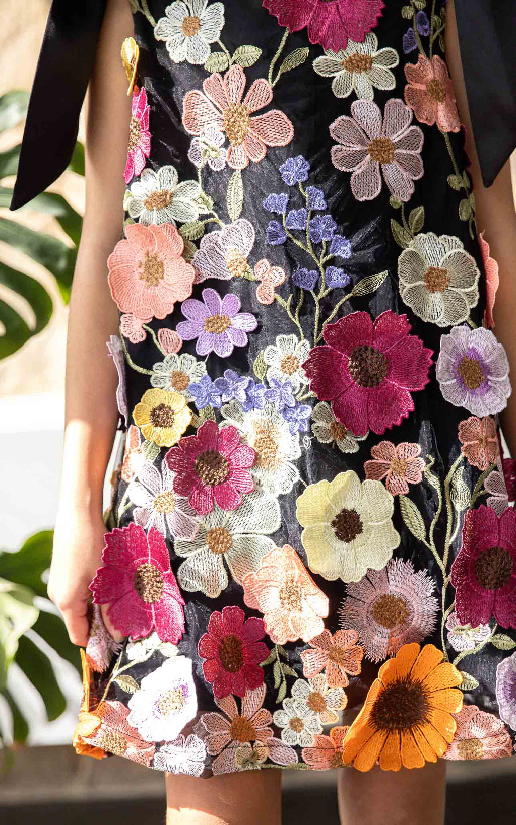 Poppy Kids Dress - Black Multi Floral