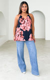 Nicco Top - Navy Pink Floral