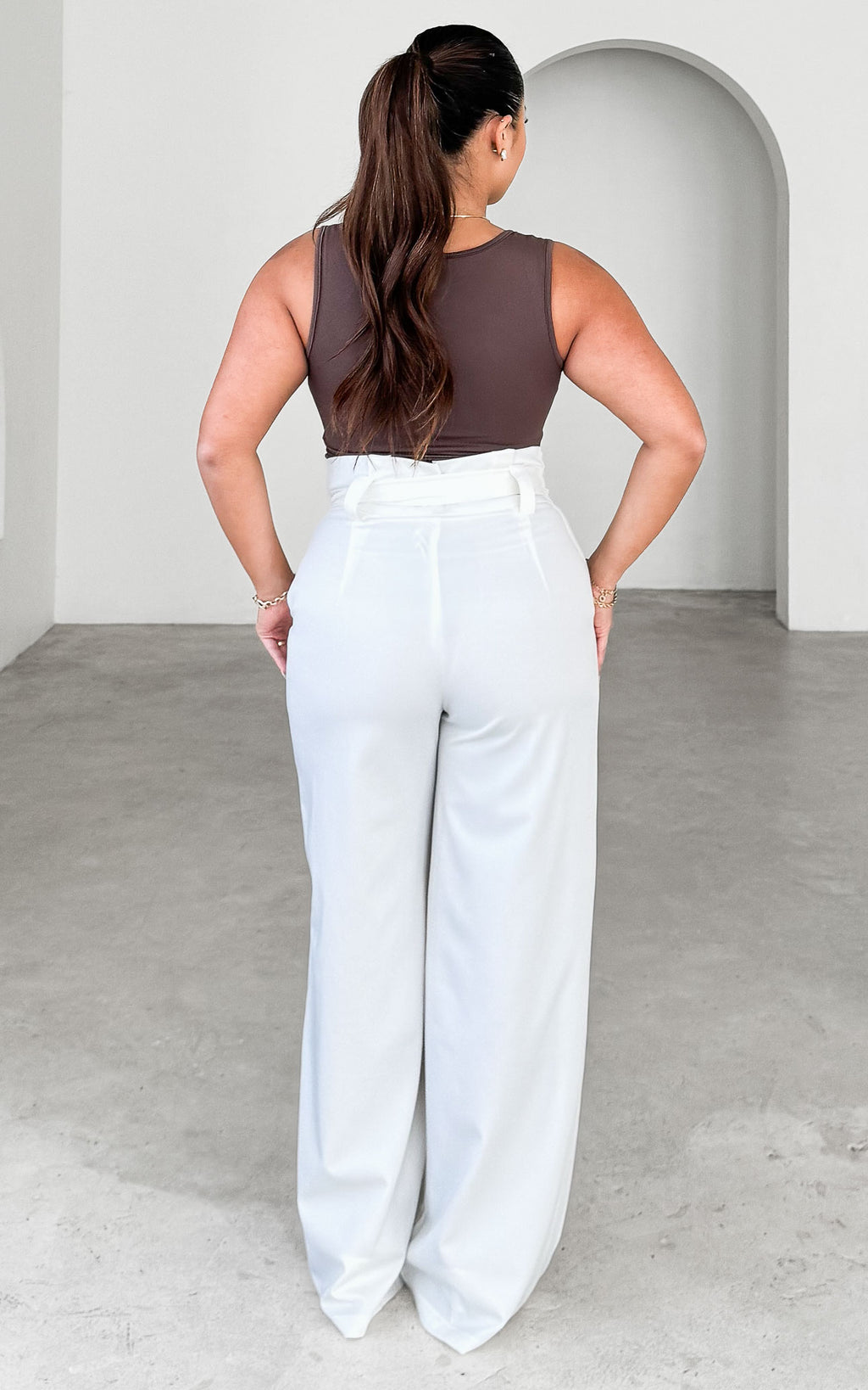 Nookie Wide Leg Pants - White