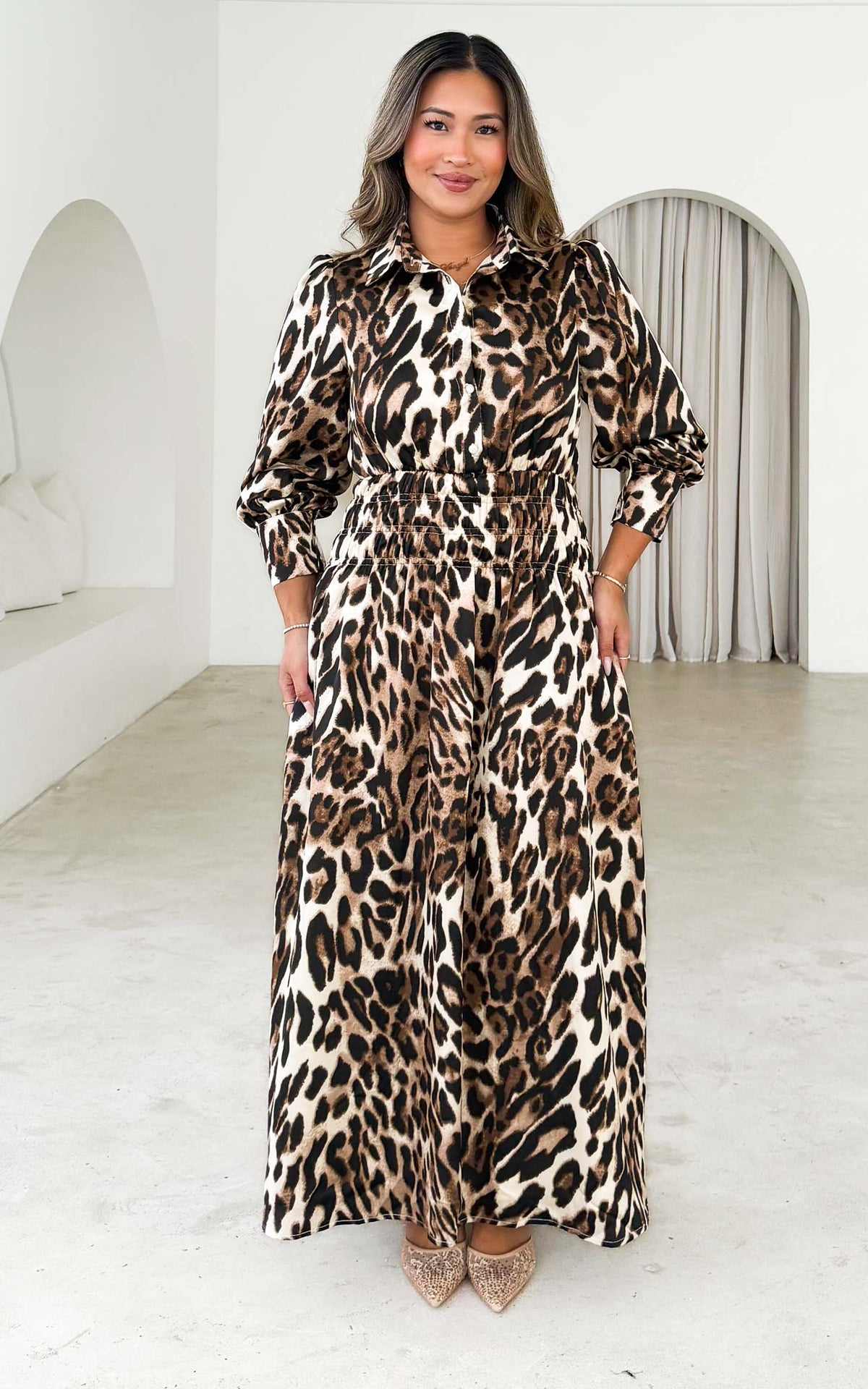 Novella Maxi Dress - Leopard Print
