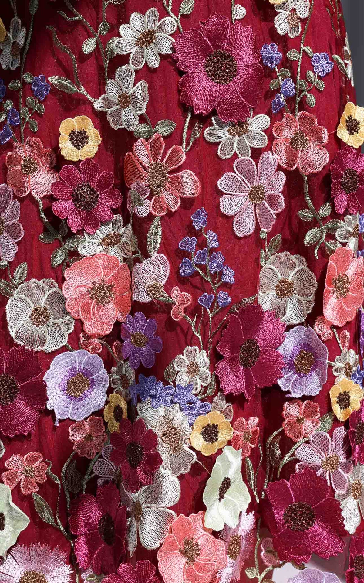 Poppy Midi Dress - Wine Multi Floral